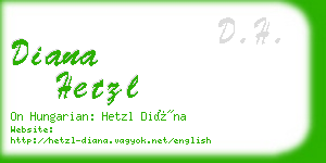 diana hetzl business card